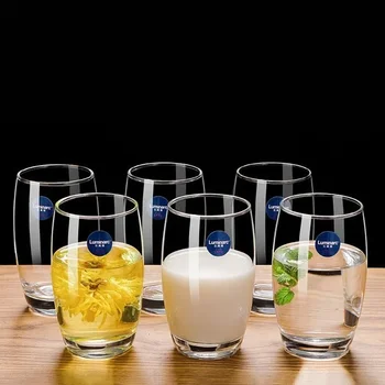 Kalınlaşmış ısıya dayanıklı Cam Bardak Ev Şeffaf içecek bardakları Mikrodalga Fırınlar Süt meyve suyu fincanı Toptan Çay Bardağı
