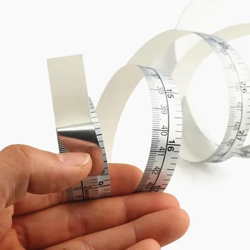 Kendinden Yapışkanlı Metrik Ölçekli Etiket şerit metre Cetvel dikiş makinesi Etiket şerit metre Gümüş Yapışkan 150/100/61/30cm