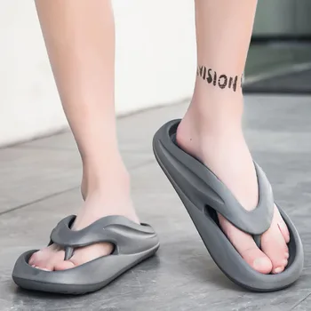 Masaj Tanga Flip Flop Erkekler Bulut Sneaker Terlik Yaz Ayakkabı 2023 Bellek Köpük Yastık Slaytlar Ortopedik Klip Ayak Plaj Sandalet