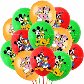 Mickey Mouse Parti Dekorasyon Karikatür Mickey Lateks Balon 18 ADET Minnie Donald Ördek Balon Seti Mickey Mouse Parti Malzemeleri
