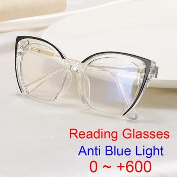 Moda Şeffaf Yarım Çerçeve okuma gözlüğü Kadın TR90 Yüksek çözünürlüklü Presbiyopi Gözlük Optik Okuyucular Büyüteç