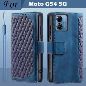 Motorola Moto için G54 5G kılıf Cüzdan Kart Kitap Standı Deri Flip Lüks motorola için kılıf G54 telefon kılıfı Moto G 54 MotoG54