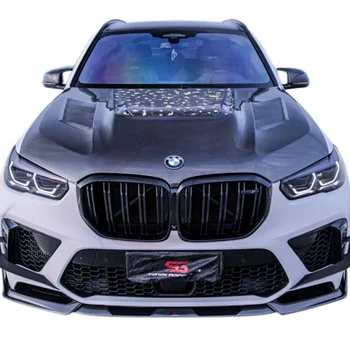 Mükemmel donatılmış AE Stil karbon fiber ön kaput Motor kaputu BMW X5M F95 Gövde Kiti 2020-2022