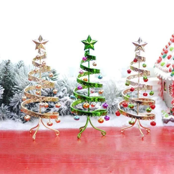 Noel Ağacı masa dekoru Çan Dekor Masa Yapay Noel Ağacı Paslanmaz Festivali Tema Tatil Yeni Yıl Malzemeleri