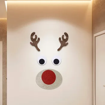 Noel dokunmamış Pencere Çıkartmaları Merry Christmas Süslemeleri Noel Baba Kardan Adam Kapı Duvar Sticker Mutlu Yeni Yıl 2024