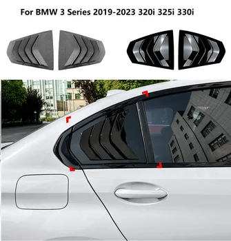 Parlak Siyah Üçgen Arka Cam BMW G20 3 Serisi 2019-2023 320i 325i 330i Arka Pencere Panjur Panjur Panjur Kapağı Trim