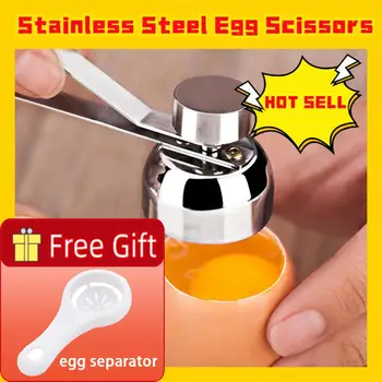 Paslanmaz Çelik Yumurta Makas Mutfak Alet Yumurta Açacağı Yumurta Topper Kesici Metal Haşlanmış Yumurta Açacağı Yaratıcı Mutfak Aksesuarları