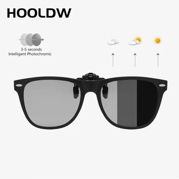 Polarize Flip Up güneş gözlüğü üzerinde klip Erkekler Kadınlar Balıkçılık Fotokromik Gözlük UV400 Değişen Gece Görüş Sürüş Gözlük Gözlük