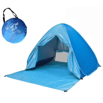 Pop Up plaj çadırı, Taşınabilir Açık Güneş Barınak Su Geçirmez Anti-Uv gölge çadırı Çocuklar için Yetişkin Balıkçılık, Piknik, 2-3 Damla Nakliye