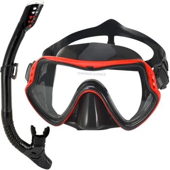 Profesyonel şnorkelli dalış maskesi ve Şnorkel Gözlük Gözlük Dalış Yüzme Kolay Nefes Tüpü Seti Şnorkel Maskesi