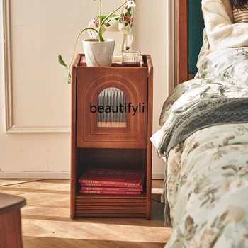 Retro katı ahşap Ev Dar Kenar komodin Fransız Tarzı Yatak Odası Ana Yatak Odası Soyunma