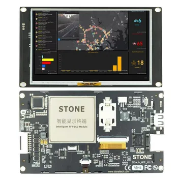 SCBRHMI 5 inç Dokunmatik TFT LCD modül ekran HMI Akıllı UART Seri Paneli Arduino için UNO / ESP32