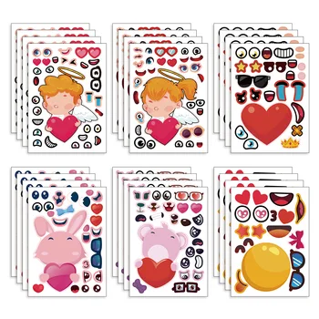 Sevgililer Günü çocuk DIY Karikatür Sticker El Defteri Valiz Sticker