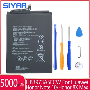 SIYAA 100 % Orijinal HB4073A5ECW HB3973A5ECW 5000mAh Pil İçin Huawei Onur Not 10 / Onur 8X Max / Mate 20X20 X EVR-AL00 Bateria
