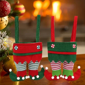 Sıcak moda basit sevimli Noel süslemeleri Elf çanta şeker çanta sürpriz Noel hediyesi cep