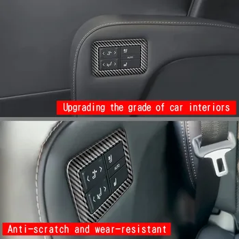 Toyota için Alphard Vellfire 40 Serisi 2023 2024 ABS Karbon Fiber Orta sıra koltuk ayar anahtarı kapağı iç aksesuarları 2 ADET