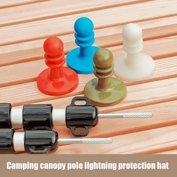 TPR Koruma Yıldırımdan Korunma Kapağı Anti-gök Gürültüsü Kamp Gölgelik çadır direği Şapka çadır direği Destek Tarp Kapmak Kiti