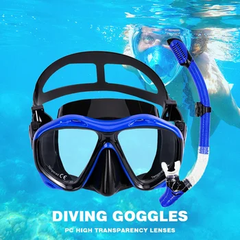 Unisex şnorkel maske Gözlük Solunum Ayırma Sualtı Dalış Gözlük Yumuşak Silikon UV Dayanıklı Yüzme Aksesuarları