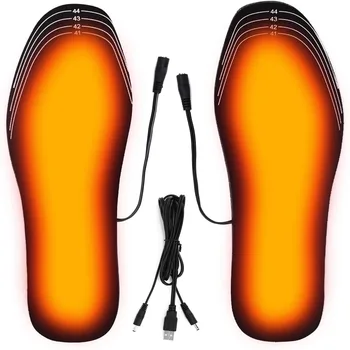 USB Isıtmalı Ayakkabı Tabanlık Elektrikli Ayak isıtma pedi Ayak İsıtıcı Çorap Pad Mat Kış Açık Spor Isıtma Astarı Kış Sıcak