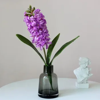 Yapay Sümbül Menekşe Çiçek Şube Gerçek Dokunmatik Düzenleme Dolgu ofis masası Dekor