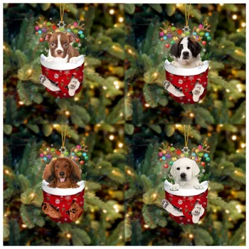 Yaratıcı Sevimli Noel Çorap Köpek Asılı Noel Ağacı Asılı Süslemeleri Ev Atmosfer Dekorasyon Aksesuarları Yeni Yıl Hediyeleri