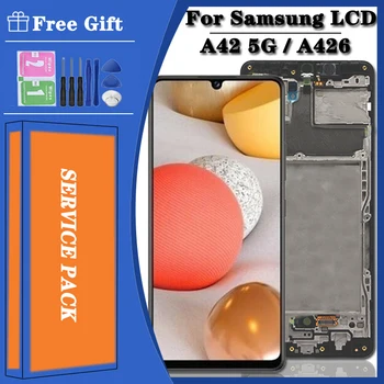  Yeni A42 Samsung A42 5G dokunmatik LCD ekran Ekran çerçeve Meclisi ile Sayısallaştırıcı Samsung A42 A426 A426B LCD