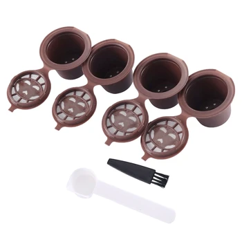 Yeniden kullanılabilir Nespresso Kahve Kapsülleri Fincan Siyah Doldurulabilir Kahve Kapsül Dolum Filtresi Coffeeware