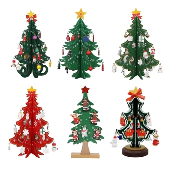 YYSD Dostu Ahşap Noel Ağacı Heykelcik Çekicilik Eklemek ve Ev veya Ofis Dekor Ev Dekorasyonu