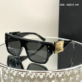 Yüksek kaliteli asetat kare grafik tasarım erkek marka tasarımcı güneş gözlüğü UV400 koruyucu siyah gölge sürüş güneş gözlüğü