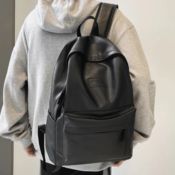 Yüksek Kaliteli Kadın Erkek Sırt Çantası PU Deri erkek Sırt Çantaları Kız Lüks Tasarımcı Sırt Çantası laptop çantası Büyük Kapasiteli Seyahat Çantası