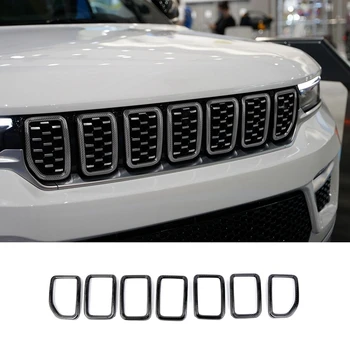 Ön İzgara Mesh Ekler Izgara Kiti Jeep Grand Cherokee 2022 İçin Grand Cherokee L 2021-2022 Aksesuarları ABS Karbon Fiber