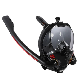 Şnorkel maske Çift Tüp dalış maskesi Yetişkin Çocuk Yüzme Maskesi Dalış Gözlük Kendi Kendine Yeten Sualtı solunum cihazı